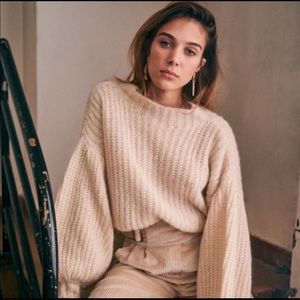 Sezane Orlic Jumper in Pale Pink